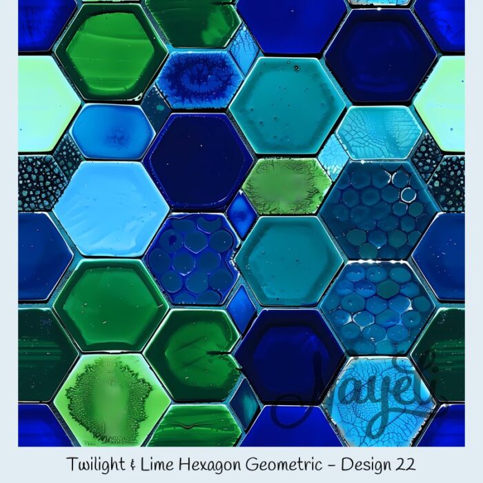 Twilight & Lime Hexagon Geometric – Bild 23