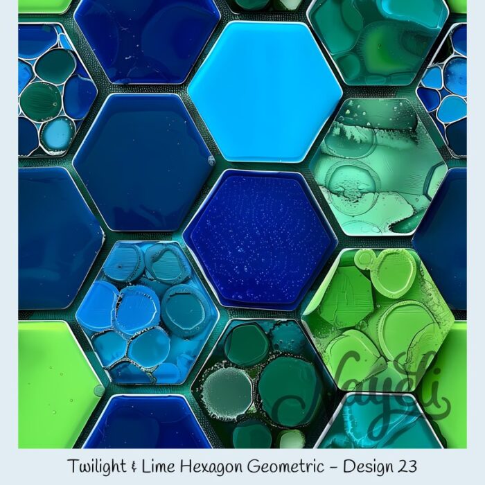 Twilight & Lime Hexagon Geometric – Bild 24