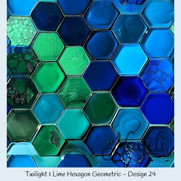 Twilight & Lime Hexagon Geometric – Bild 25