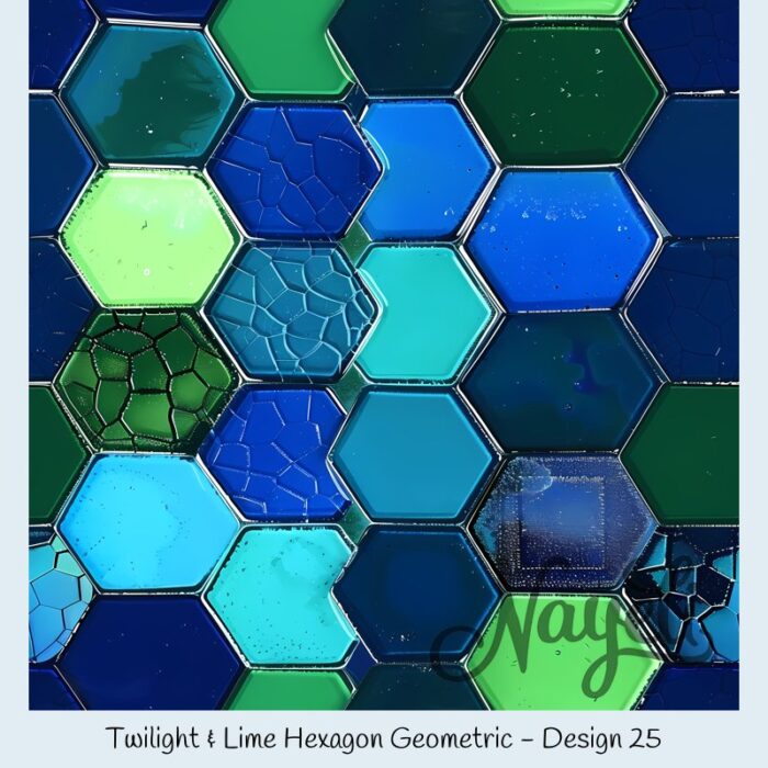 Twilight & Lime Hexagon Geometric – Bild 26