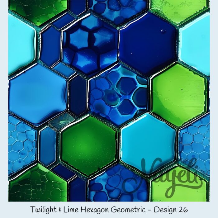 Twilight & Lime Hexagon Geometric – Bild 27