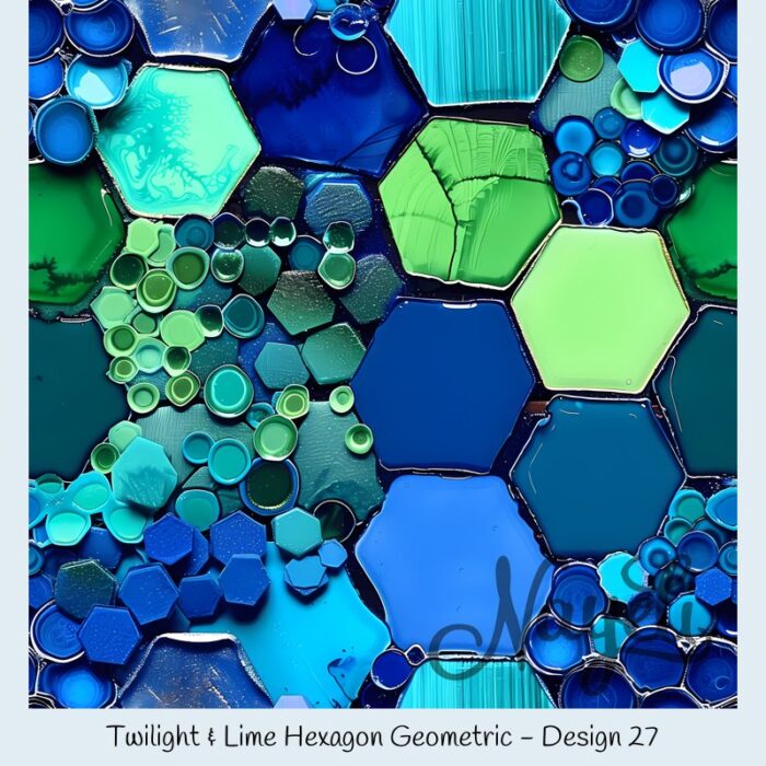 Twilight & Lime Hexagon Geometric – Bild 28