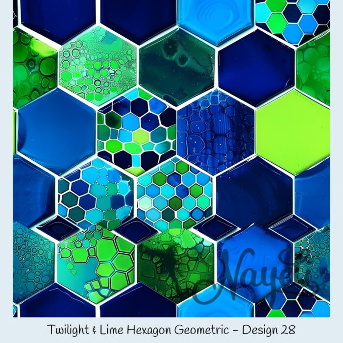 Twilight & Lime Hexagon Geometric – Bild 29