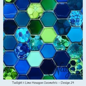 Twilight & Lime Hexagon Geometric – Bild 30