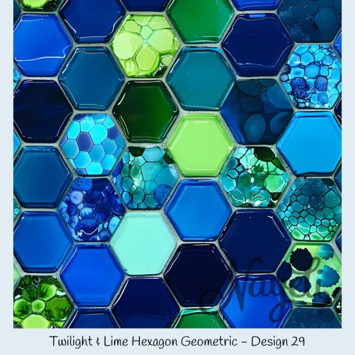 Twilight & Lime Hexagon Geometric – Bild 30