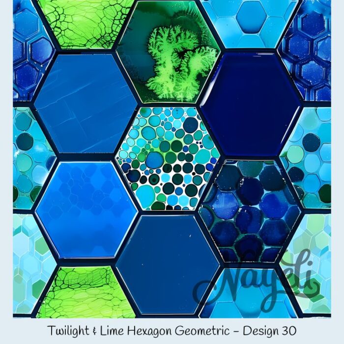 Twilight & Lime Hexagon Geometric – Bild 31