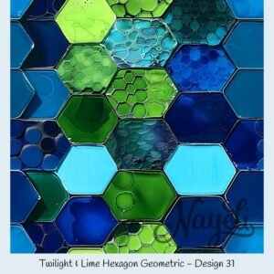 Twilight & Lime Hexagon Geometric – Bild 32