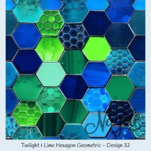 Twilight & Lime Hexagon Geometric – Bild 33
