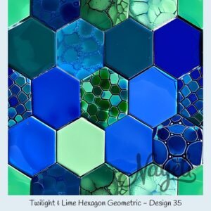 Twilight & Lime Hexagon Geometric – Bild 36