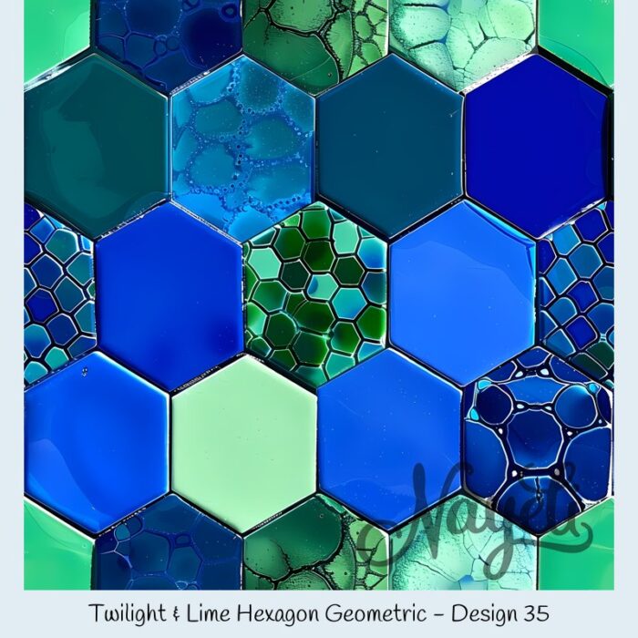 Twilight & Lime Hexagon Geometric – Bild 36