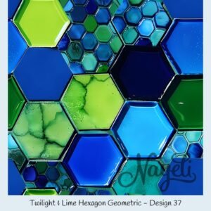 Twilight & Lime Hexagon Geometric – Bild 38