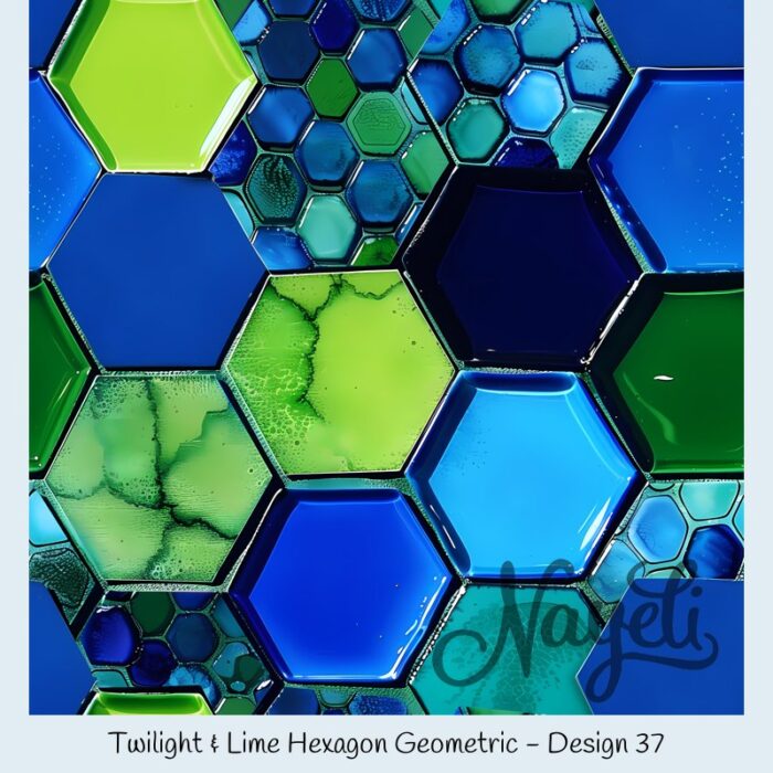 Twilight & Lime Hexagon Geometric – Bild 38