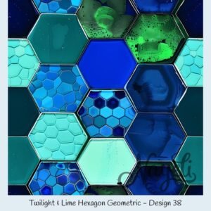 Twilight & Lime Hexagon Geometric – Bild 39