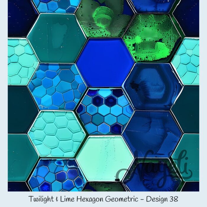 Twilight & Lime Hexagon Geometric – Bild 39