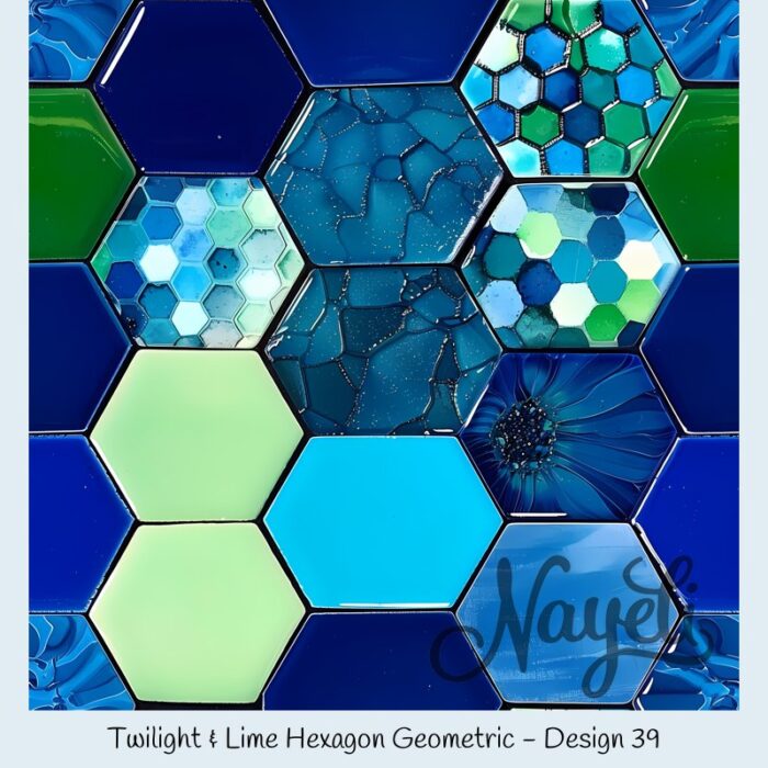 Twilight & Lime Hexagon Geometric – Bild 40