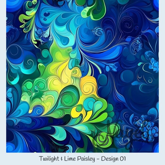 Twilight & Lime Paisley – Bild 2