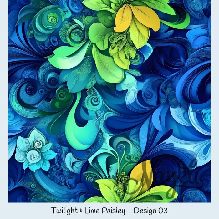 Twilight & Lime Paisley – Bild 4