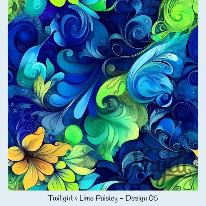 Twilight & Lime Paisley – Bild 6