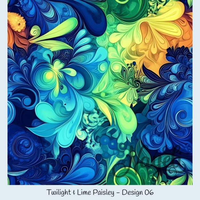 Twilight & Lime Paisley – Bild 7