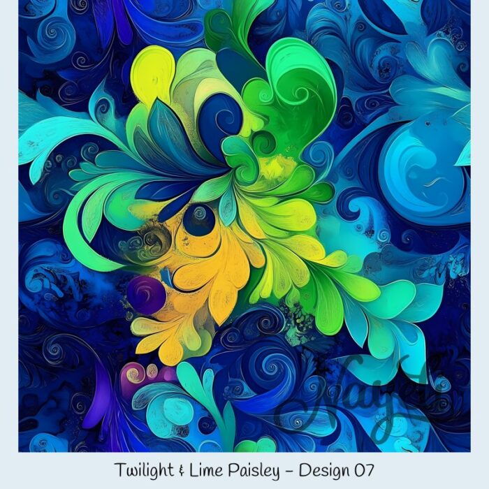 Twilight & Lime Paisley – Bild 8