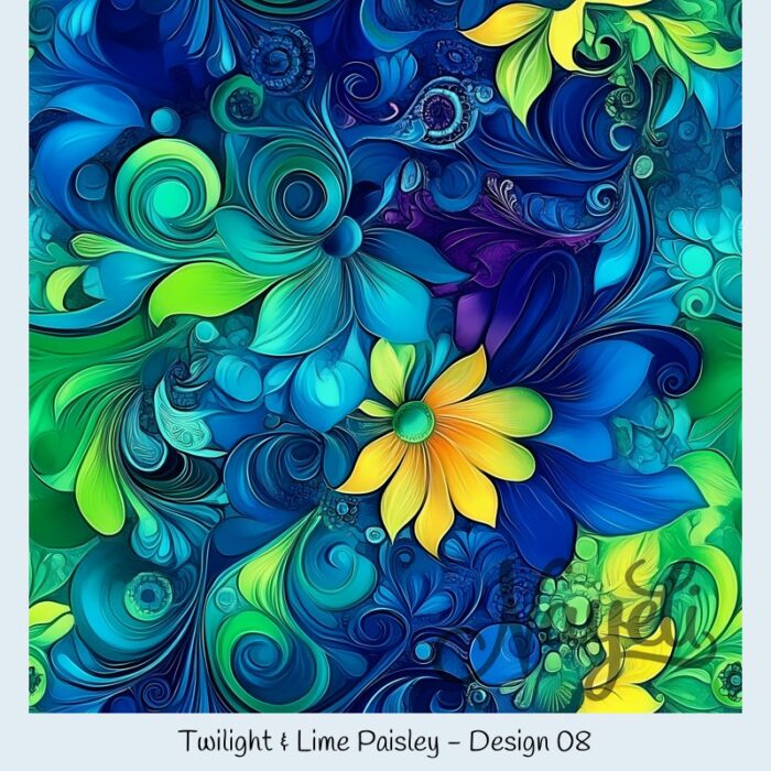 Twilight & Lime Paisley – Bild 9