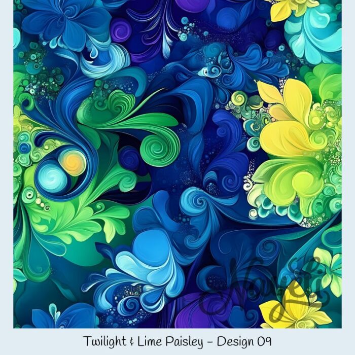 Twilight & Lime Paisley – Bild 10