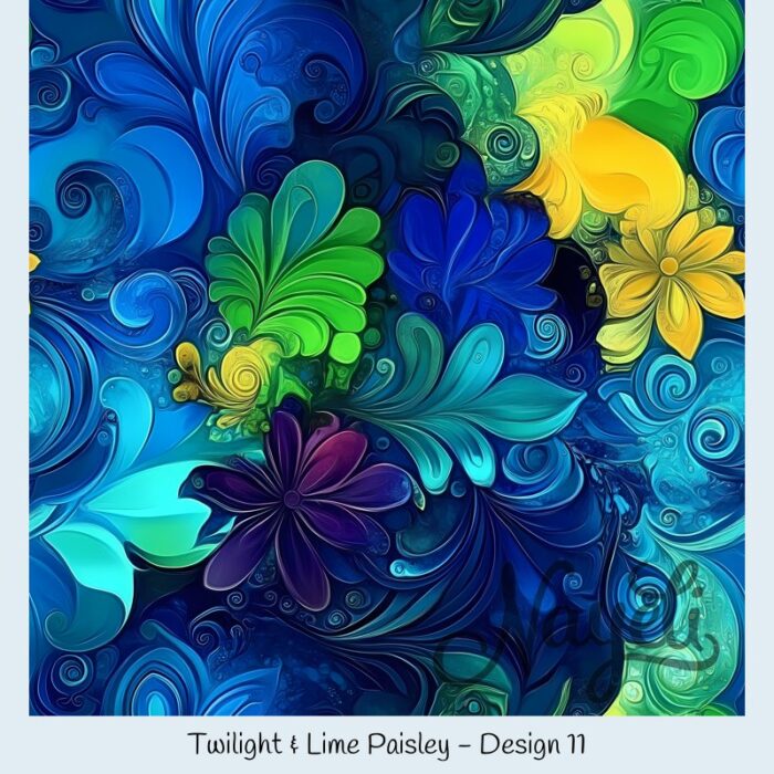 Twilight & Lime Paisley – Bild 12