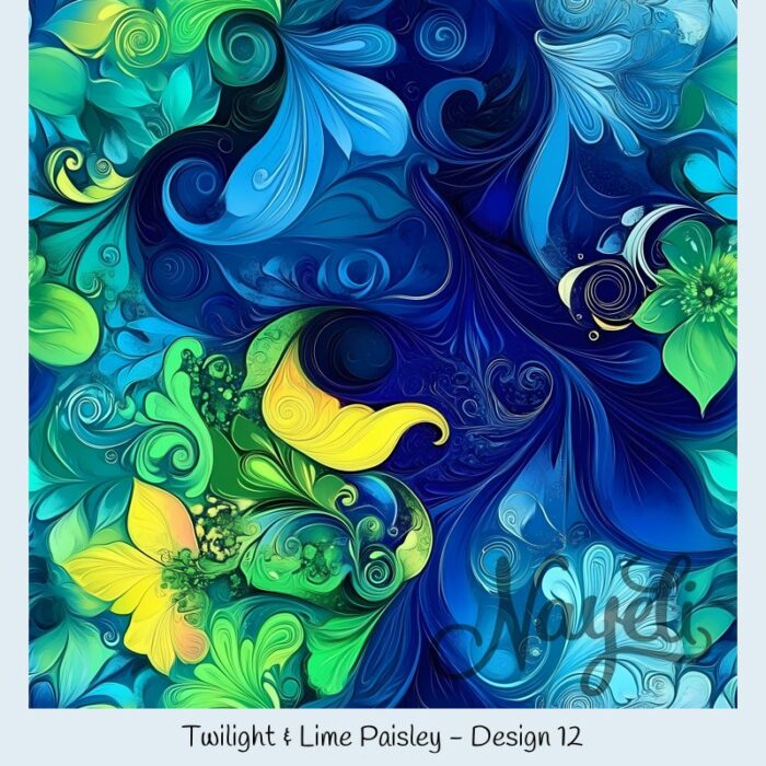 Twilight & Lime Paisley – Bild 13