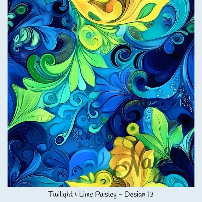 Twilight & Lime Paisley – Bild 14