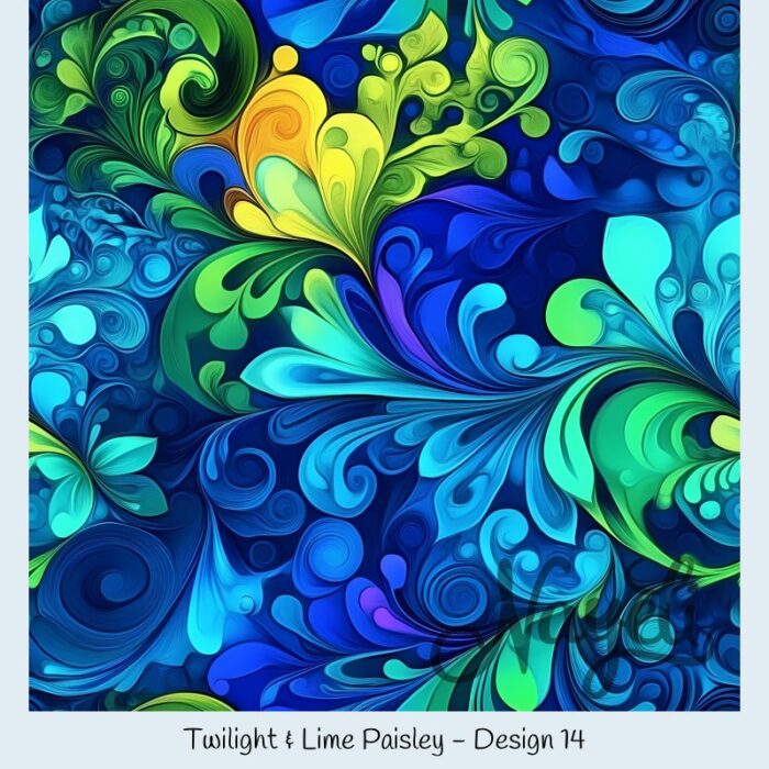 Twilight & Lime Paisley – Bild 15