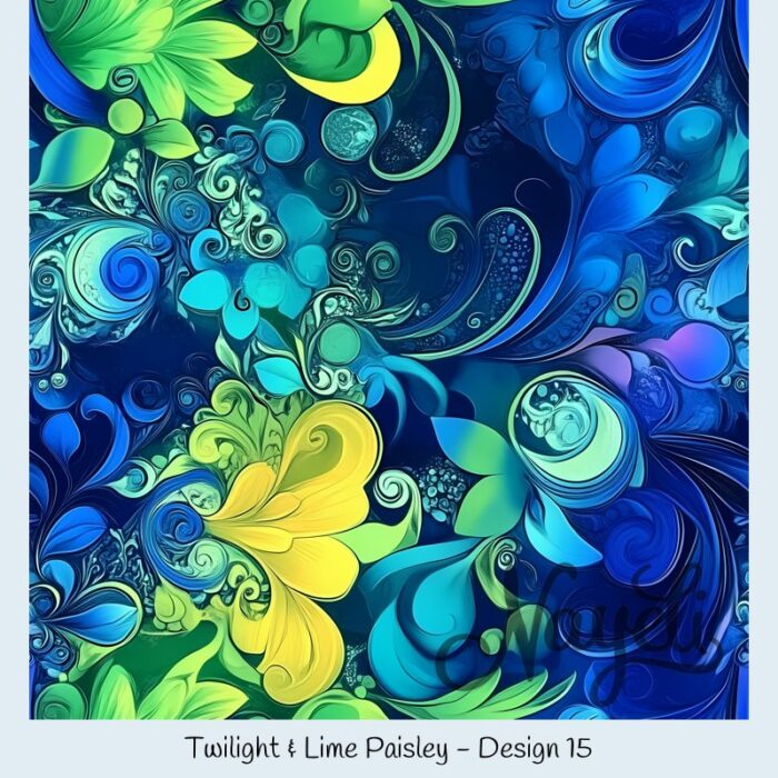 Twilight & Lime Paisley – Bild 16