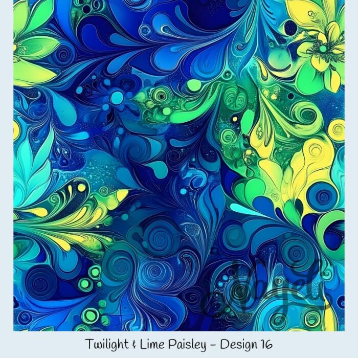 Twilight & Lime Paisley – Bild 17