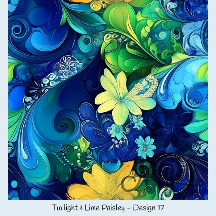 Twilight & Lime Paisley – Bild 18