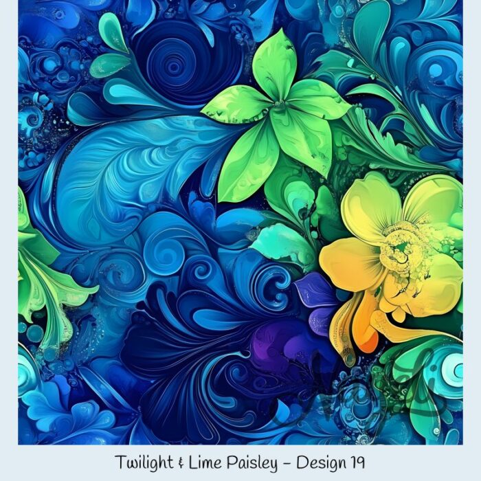 Twilight & Lime Paisley – Bild 20