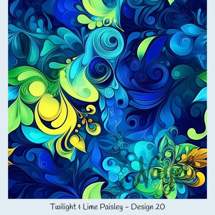 Twilight & Lime Paisley – Bild 21