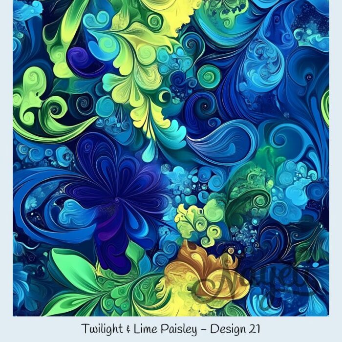 Twilight & Lime Paisley – Bild 22