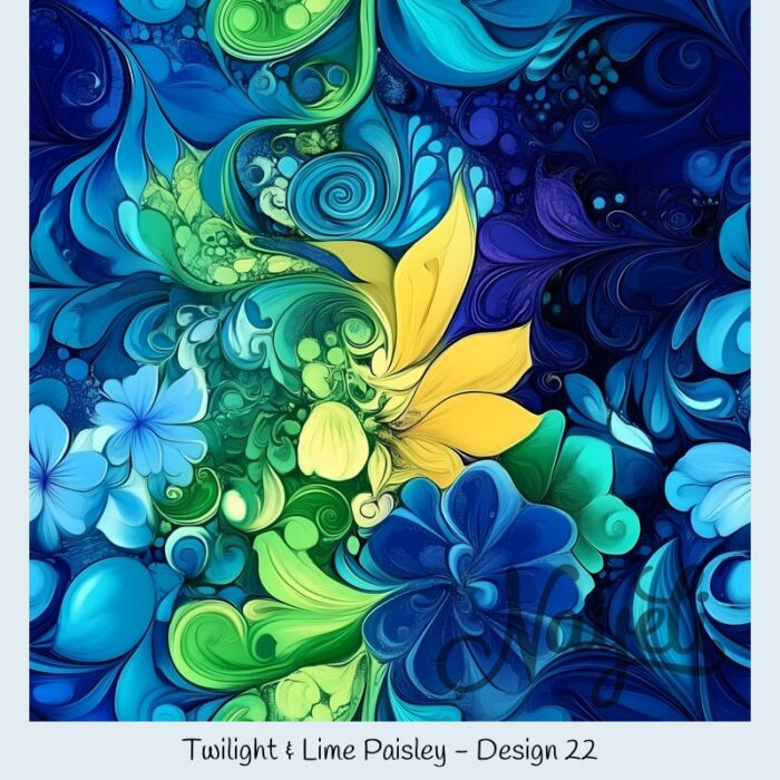 Twilight & Lime Paisley – Bild 23