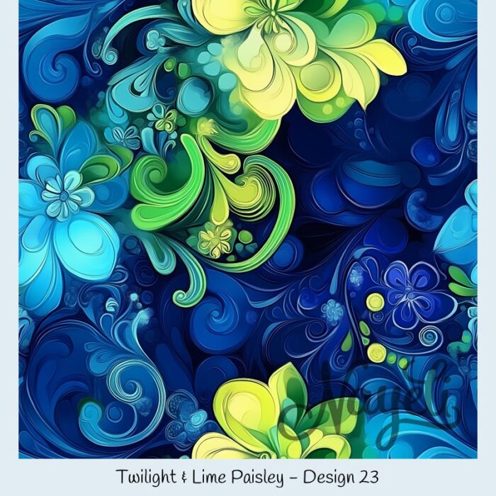 Twilight & Lime Paisley – Bild 24