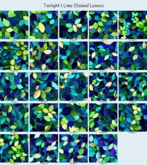 Twilight & Lime Stained Leaves