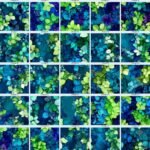 Twilight & Lime Watercolor Leaves