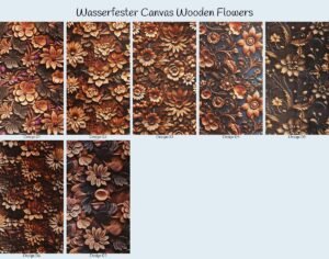 Wasserfester Canvas Wooden Flowers