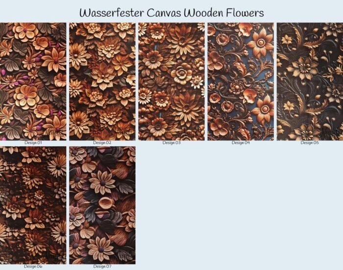 Wasserfester Canvas Wooden Flowers – Bild 1