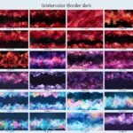 Watercolor Border dark