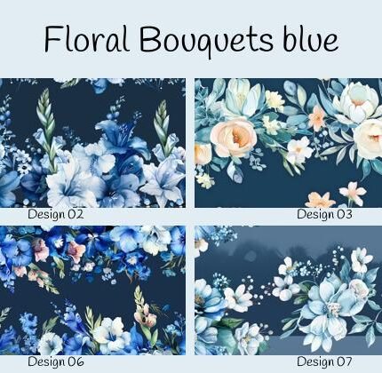 Floral Bouquets blue
