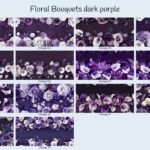Floral Bouquets dark purple