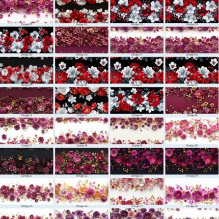 Floral Bouquets red