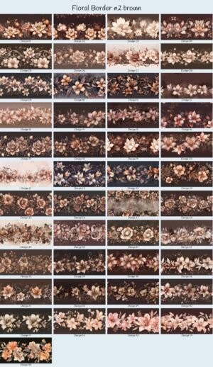 Floral Border brown