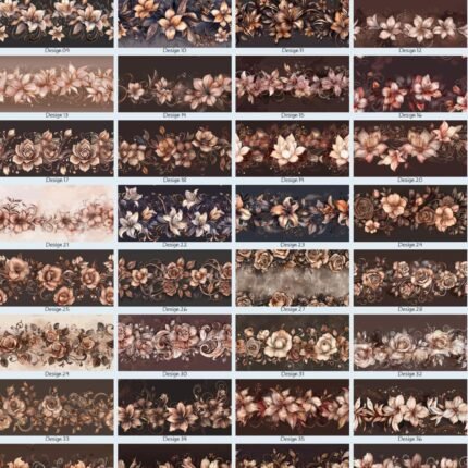 Floral Border brown