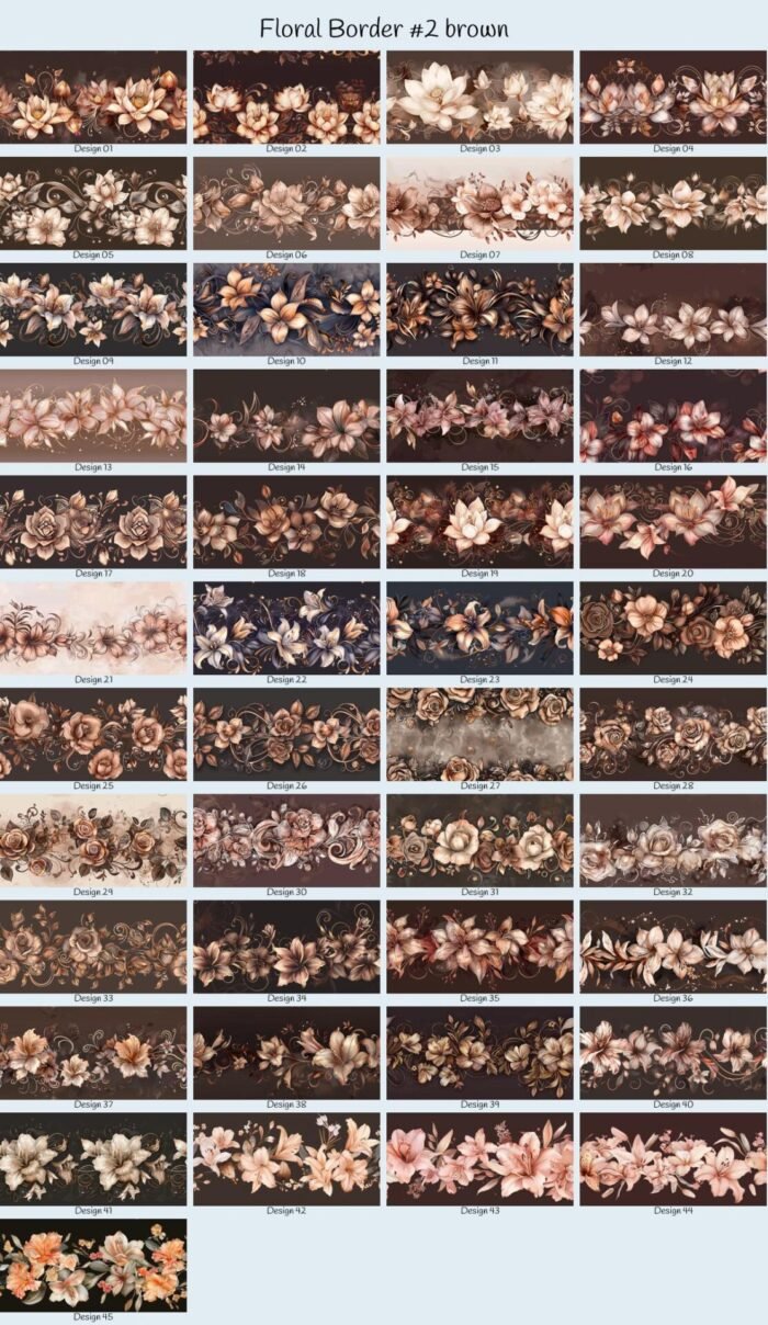 Floral Border brown – Bild 1