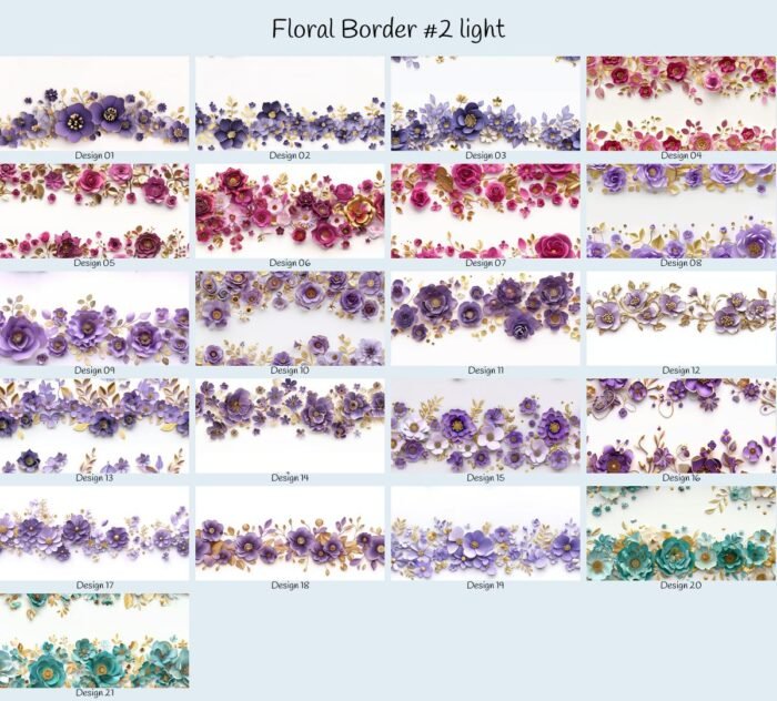 Floral Border #2 light – Bild 1